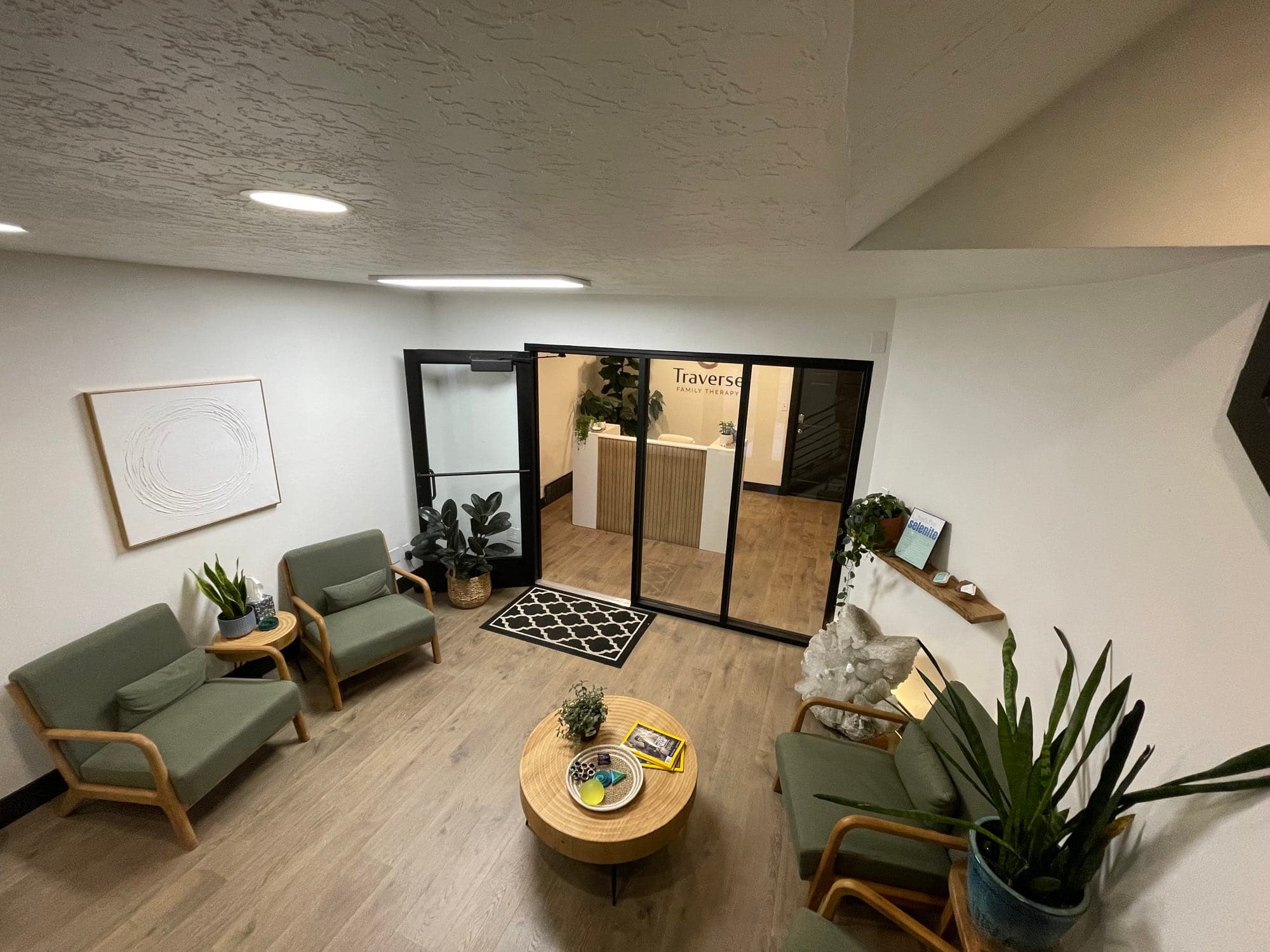 The waiting room at the Traverse Family Therapy office in Alpine, Utah.